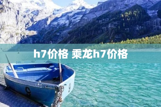 h7价格 乘龙h7价格
