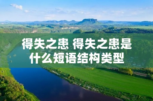 得失之患 得失之患是什么短语结构类型