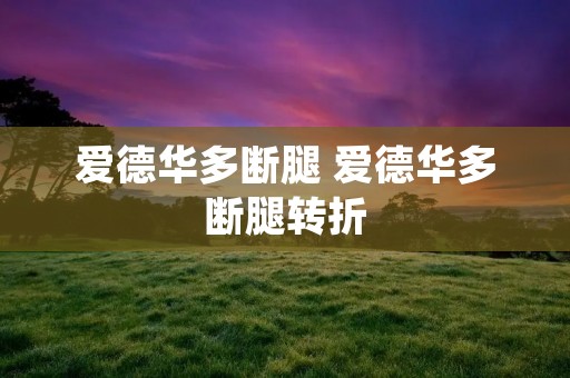 爱德华多断腿 爱德华多断腿转折 爱德华多断腿 爱德华多断腿转折