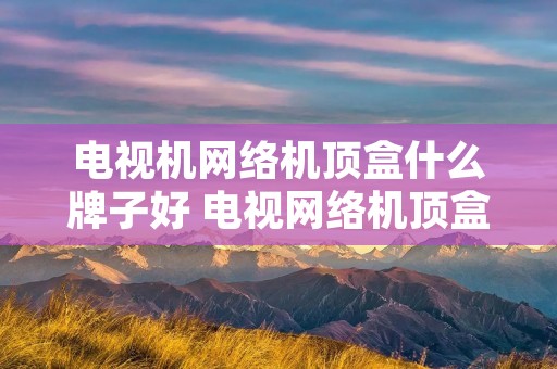 电视机网络机顶盒什么牌子好 电视网络机顶盒什么品牌的好