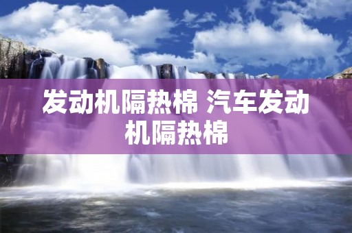 发动机隔热棉 汽车发动机隔热棉 发动机隔热棉 汽车发动机隔热棉