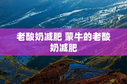 老酸奶减肥 蒙牛的老酸奶减肥