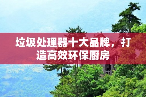 垃圾处理器十大品牌,打造高效环保厨房