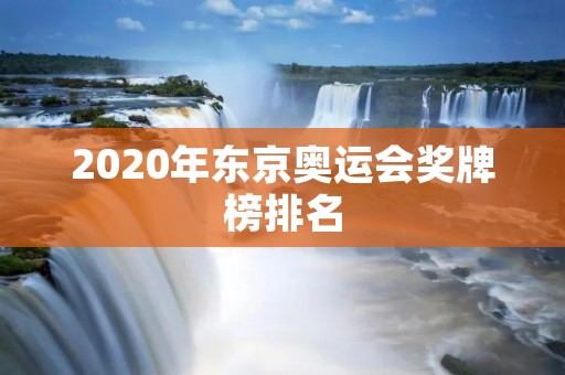 2020年东京奥运会奖牌榜排名：中国位列第二