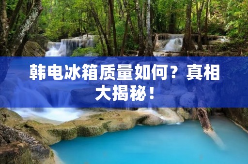 韩电冰箱质量如何？真相大揭秘！