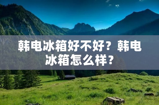 韩电冰箱好不好?韩电冰箱怎么样? 韩电冰箱好不好?韩电冰箱怎么样?
