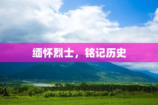 缅怀烈士,铭记历史