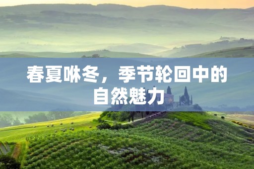春夏咻冬,季节轮回中的自然魅力 春夏咻冬,季节轮回中的自然魅力