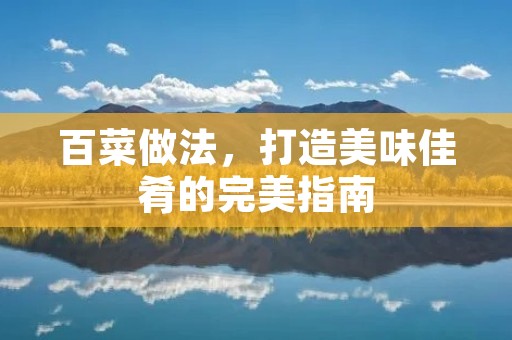 百菜做法,打造美味佳肴的完美指南 百菜做法,打造美味佳肴的完美指南