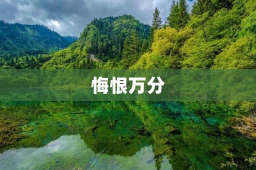 悔恨万分:后悔的近义词 悔恨万分:后悔的近义词