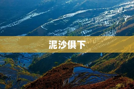 泥沙俱下:一场自然的洗礼 泥沙俱下:一场自然的洗礼
