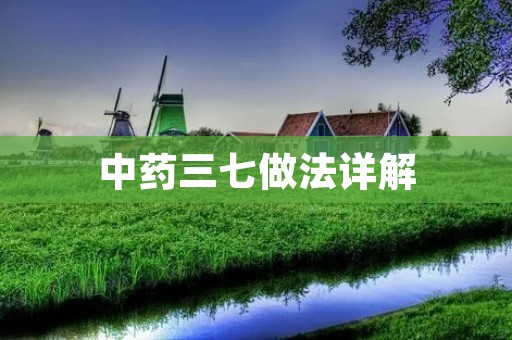 中药三七做法详解:功效、用途和注意事项 中药三七做法详解:功效、用途和注意事项