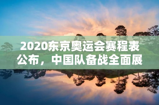 2020东京奥运会赛程表公布,中国队备战全面展开 2020东京奥运会赛程表公布,中国队备战全面展开