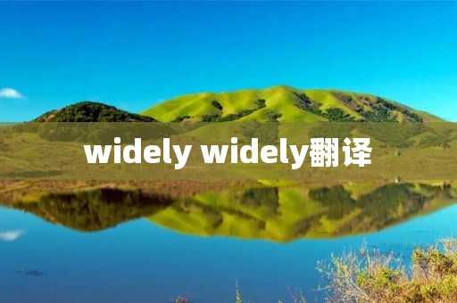 widely widely翻译