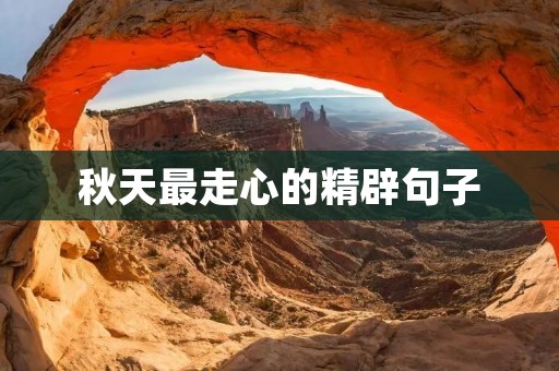 秋天最走心的精辟句子