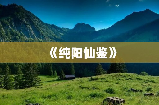 《纯阳仙鉴》：古代道教文化瑰宝