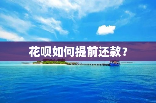 花呗如何提前还款? 花呗如何提前还款?