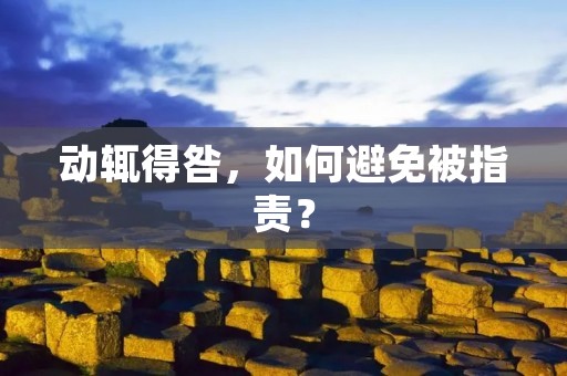 动辄得咎,如何避免被指责? 动辄得咎,如何避免被指责?