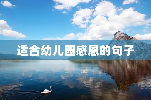 适合幼儿园感恩的句子