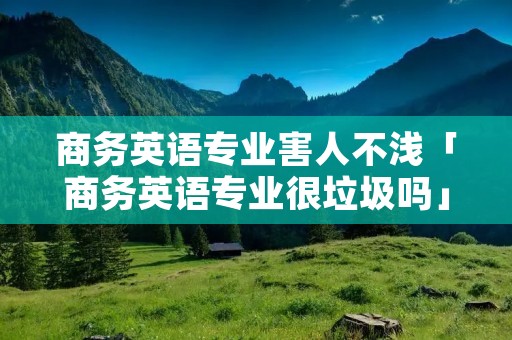 商务英语专业害人不浅「商务英语专业很垃圾吗」
