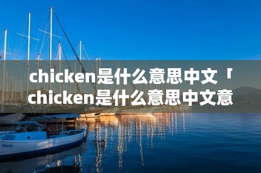 chicken是什么意思中文「chicken是什么意思中文意思是什么意思啊」