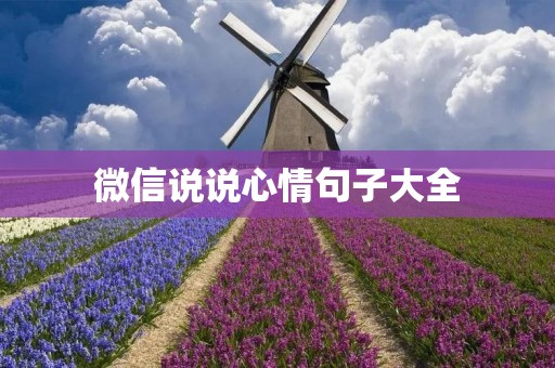 微信说说心情句子大全:记录心情,表达情感