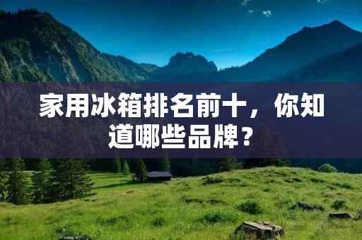 家用冰箱排名前十,你知道哪些品牌? 家用冰箱排名前十,你知道哪些品牌?