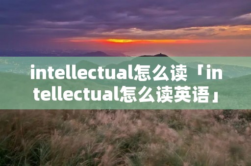intellectual怎么读「intellectual怎么读英语」 intellectual怎么读「intellectual怎么读英语」
