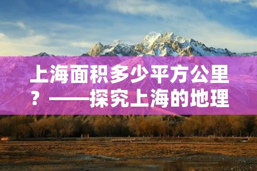 上海面积多少平方公里？——探究上海的地理面貌