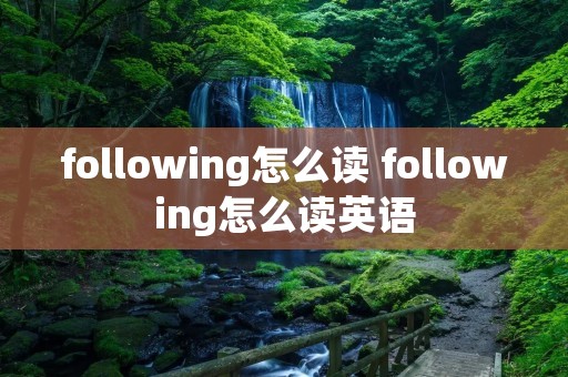 following怎么读 following怎么读英语