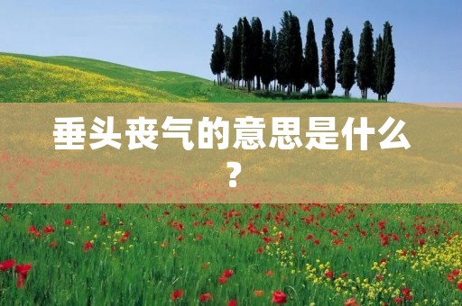 垂头丧气的意思是什么? 垂头丧气的意思是什么?
