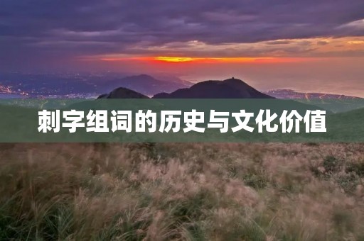 刺字组词的历史与文化价值 刺字组词的历史与文化价值