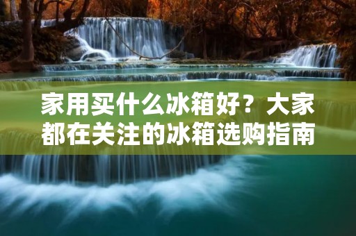 家用买什么冰箱好?大家都在关注的冰箱选购指南 家用买什么冰箱好?大家都在关注的冰箱选购指南