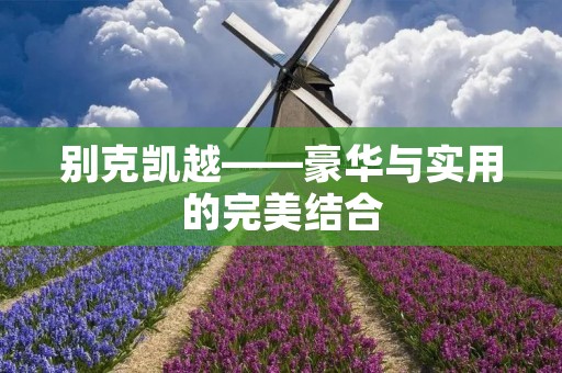 别克凯越——豪华与实用的完美结合 别克凯越——豪华与实用的完美结合