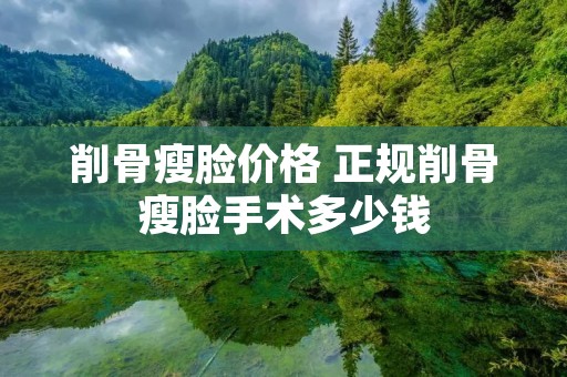 削骨瘦脸价格 正规削骨瘦脸手术多少钱
