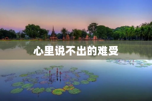 心里说不出的难受