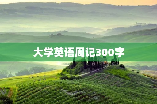大学英语周记300字 大学英语周记300字