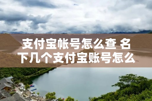 支付宝帐号怎么查 名下几个支付宝账号怎么查 支付宝帐号怎么查 名下几个支付宝账号怎么查