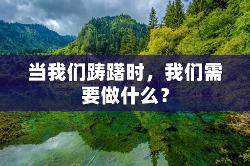 当我们踌躇时,我们需要做什么? 当我们踌躇时,我们需要做什么?