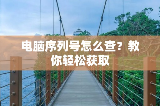 电脑序列号怎么查？教你轻松获取