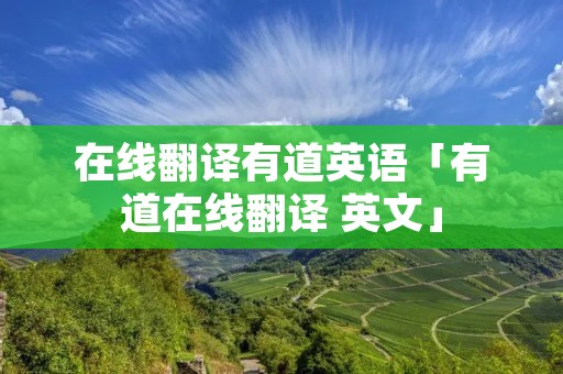 在线翻译有道英语「有道在线翻译 英文」