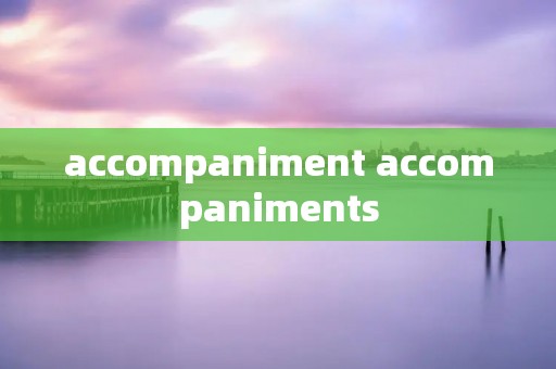 accompaniment accompaniments
