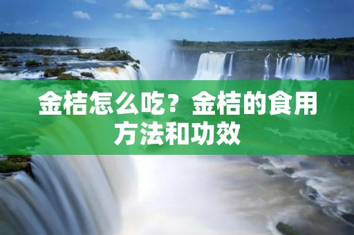 金桔怎么吃?金桔的食用方法和功效 金桔怎么吃?金桔的食用方法和功效