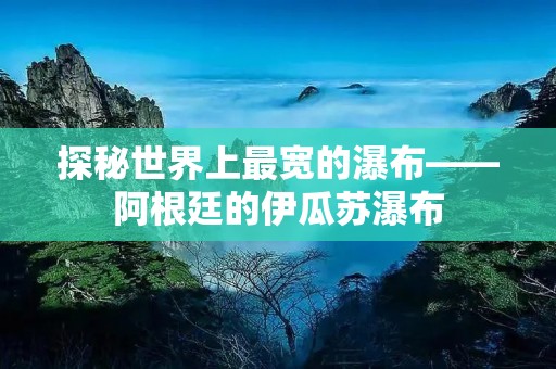 探秘世界上最宽的瀑布——阿根廷的伊瓜苏瀑布