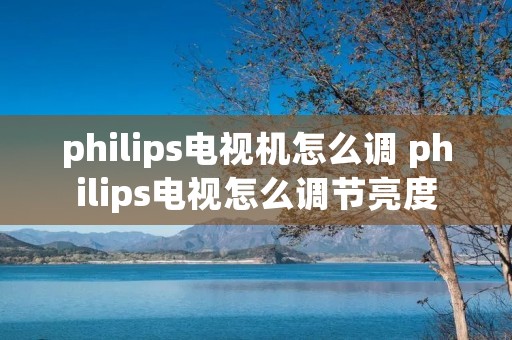 philips电视机怎么调 philips电视怎么调节亮度