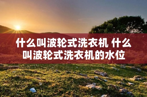 什么叫波轮式洗衣机 什么叫波轮式洗衣机的水位