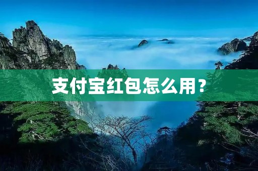 支付宝红包怎么用? 支付宝红包怎么用?