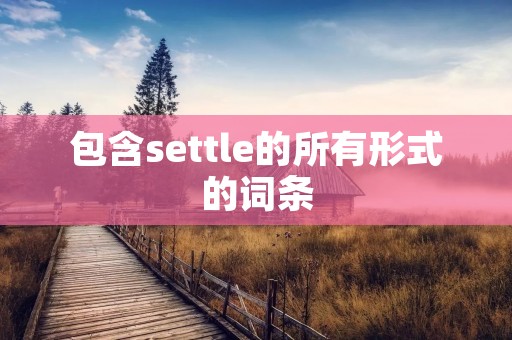 包含settle的所有形式的词条