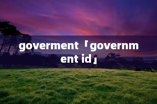goverment「government id」 goverment「government id」