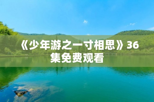 《少年游之一寸相思》36集免费观看
